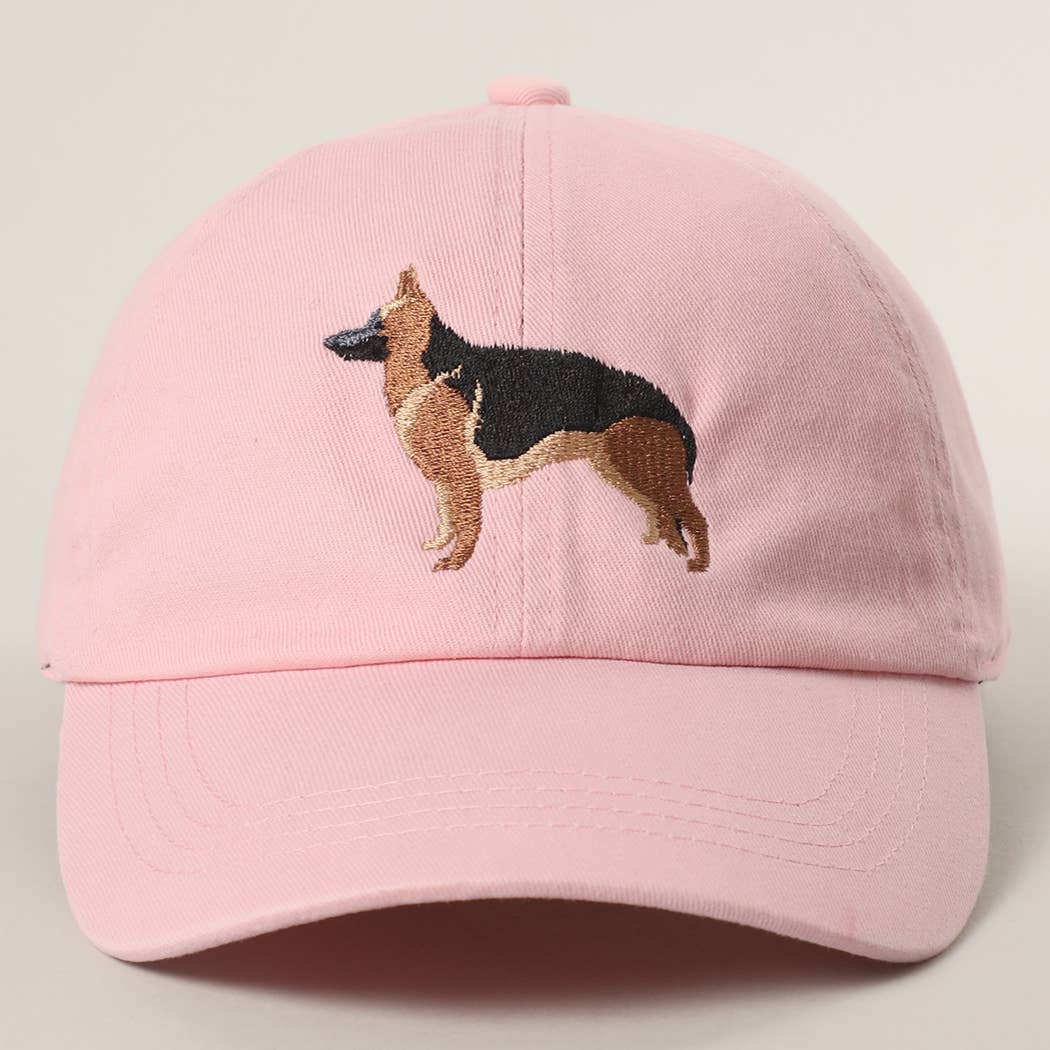 German Shepherd Embroidery Cotton Baseball Cap