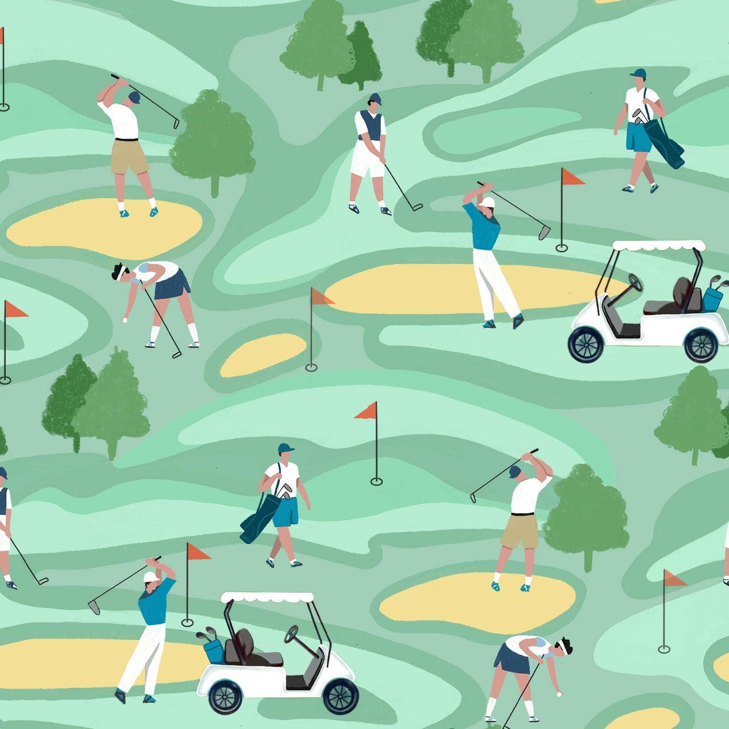 Muslin Quilt Baby & Kids Blanket Par-Tee Time Golf