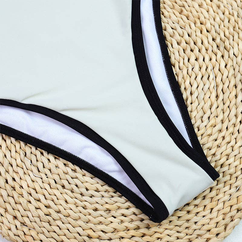 Simple Color Block Sexy One Piece Swimwear