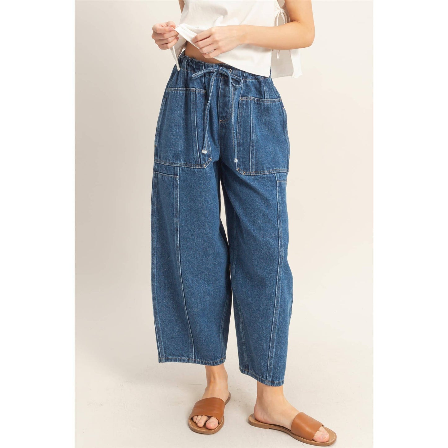 Wide Pants With Oversize Pockets