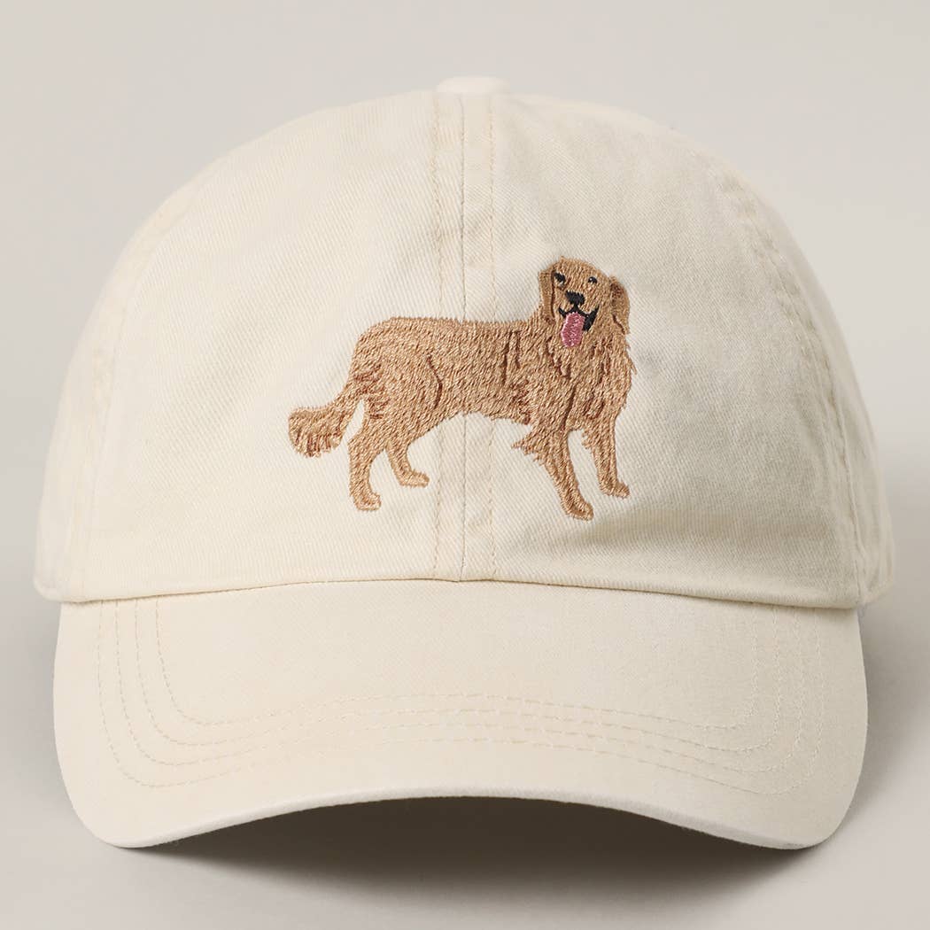 GOLDEN RETRIEVER Embroidery Cotton Baseball Cap