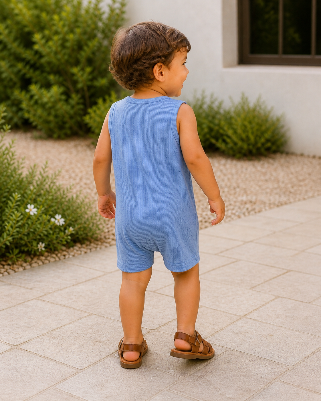 Blue Speckle / Ribbed Shortie