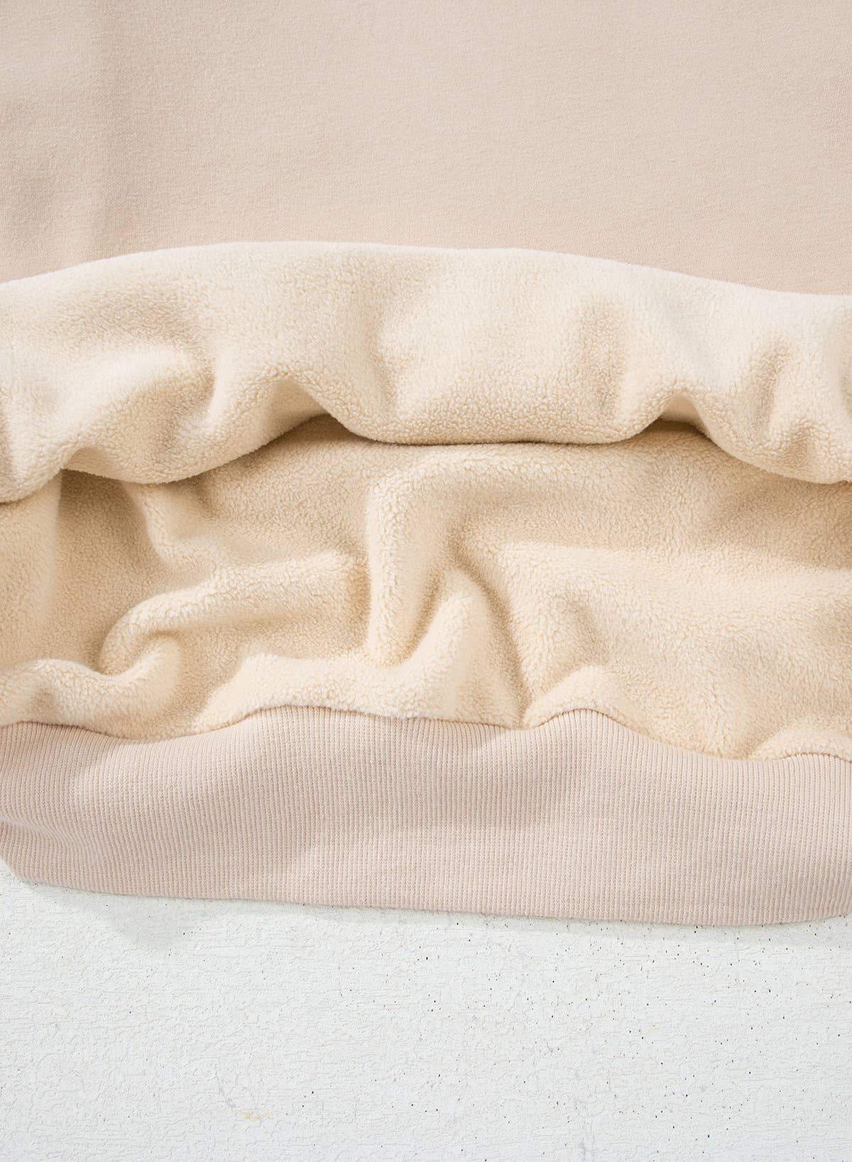 Oversize Reversible Mock Neck Sweatshirt