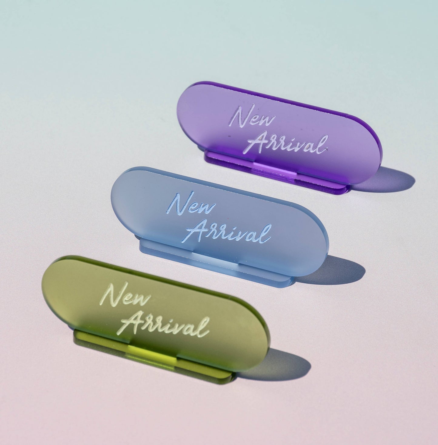 New Arrival shelf talker -  Retail Display Sign Translucent