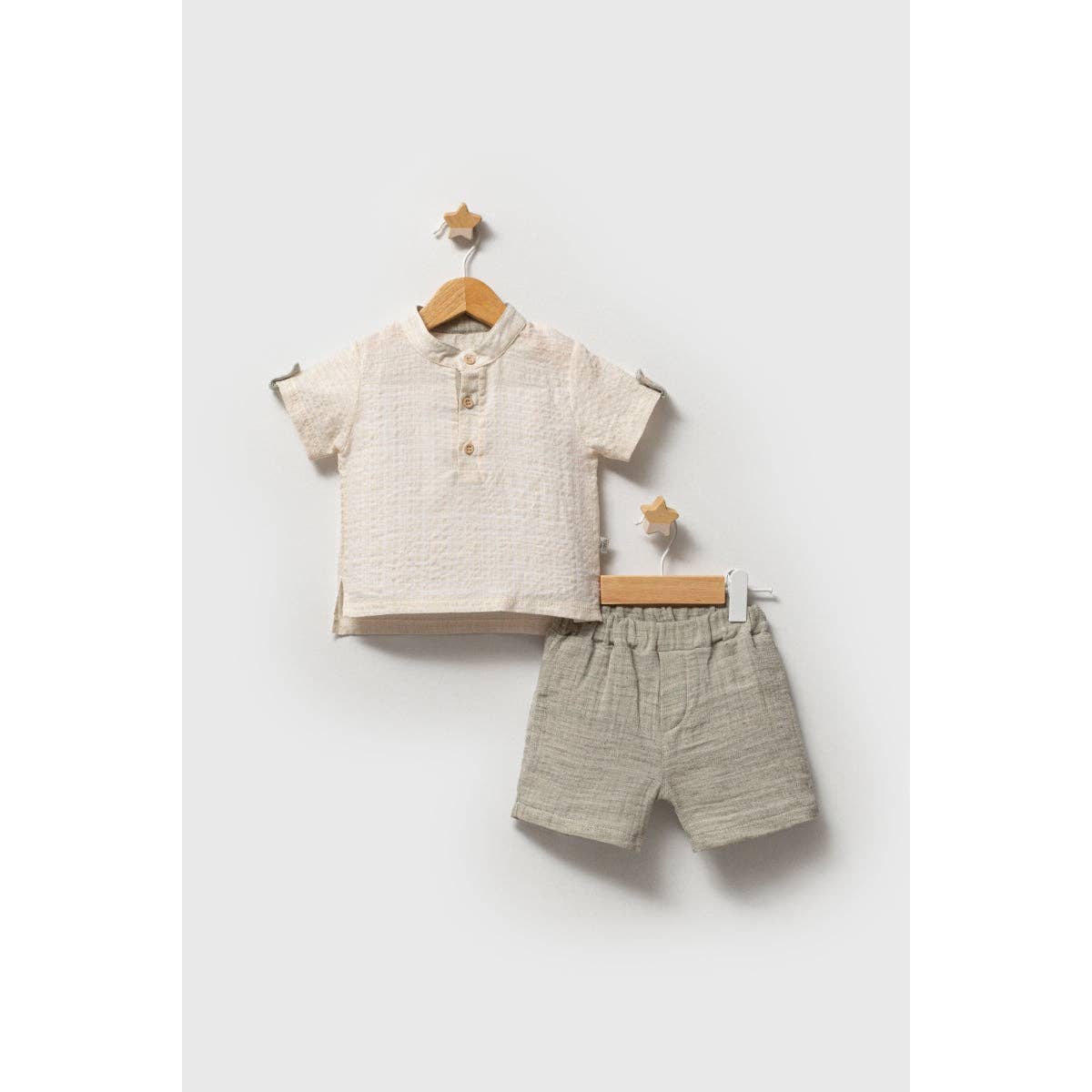 Arthur Linen Baby Boy Short Set
