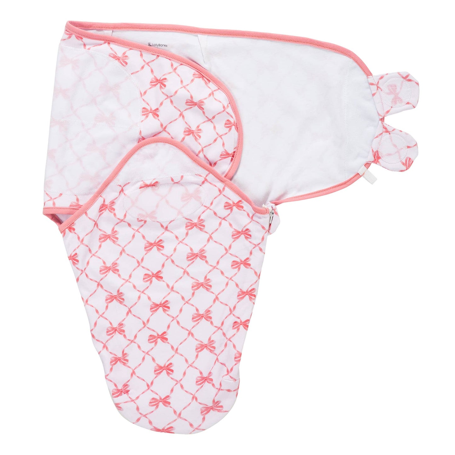 Cotton Velcro Newborn Swaddle Sack Beautiful Bows