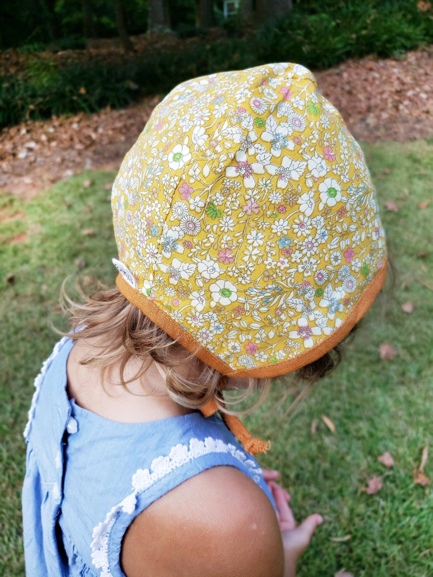 Mustard Floral Bonnet