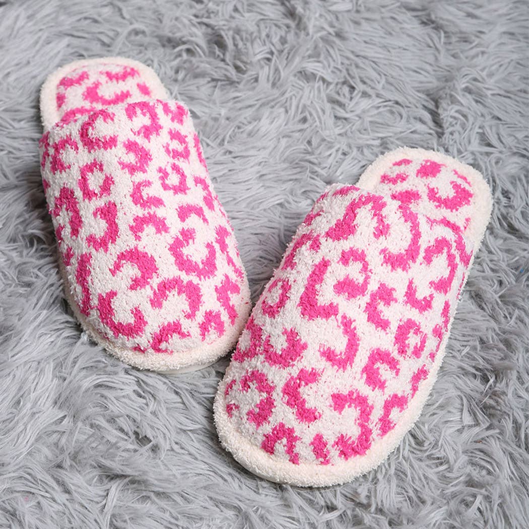 Winter Luxury Soft Leopard Pattern Slipper