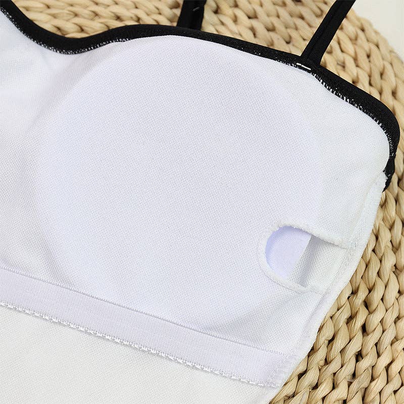 Simple Color Block Sexy One Piece Swimwear
