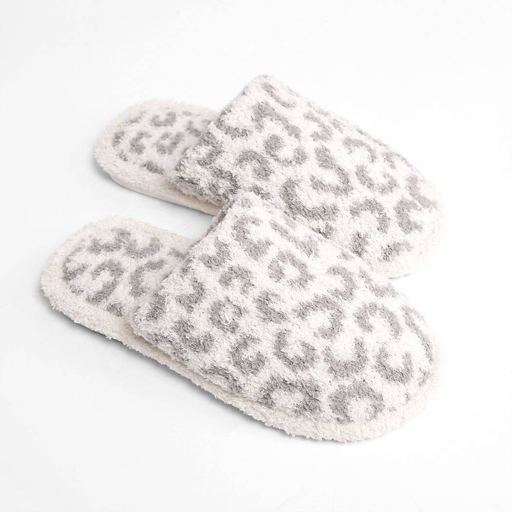 Winter Luxury Soft Leopard Pattern Slipper