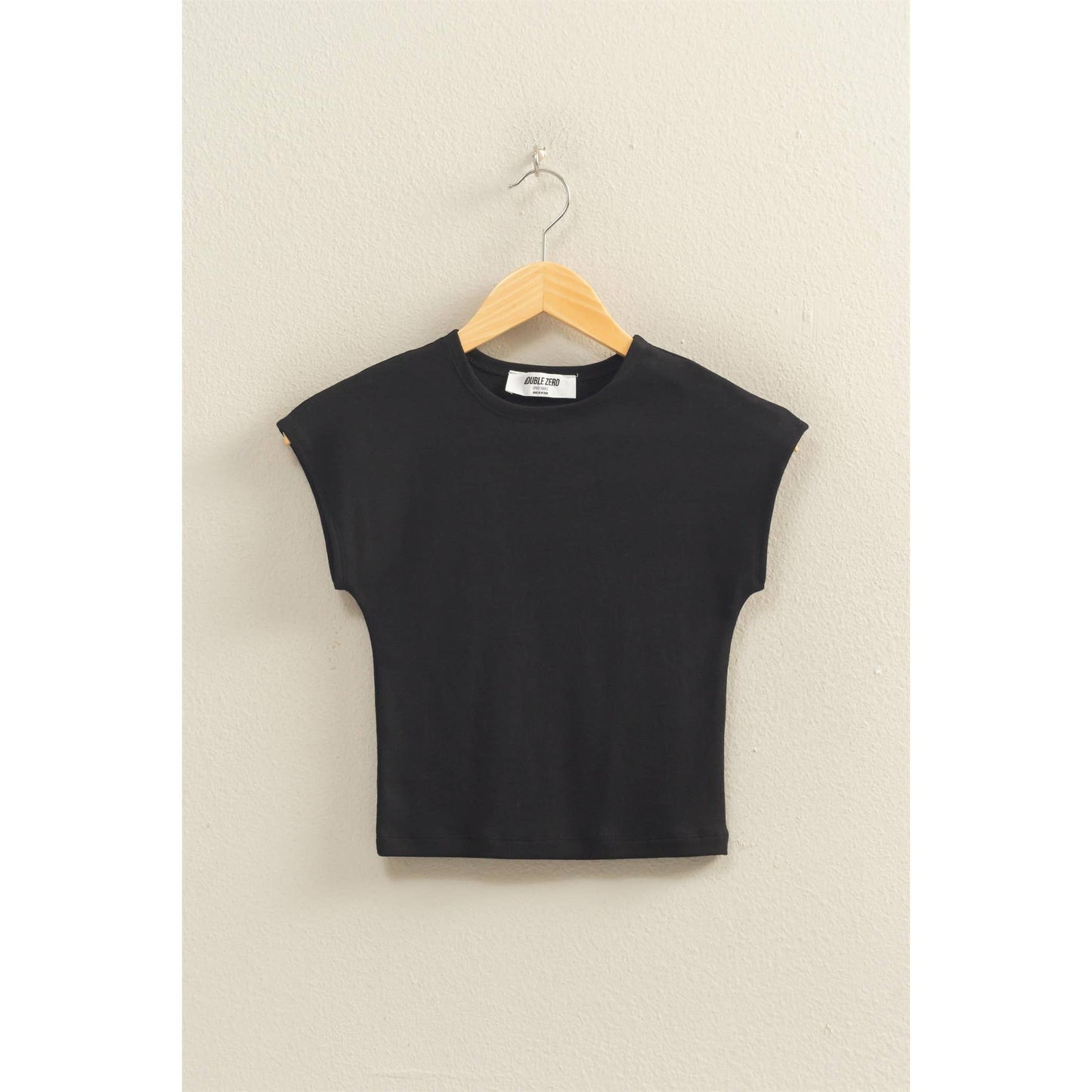 Fitted Cropped Cap Sleeve Top