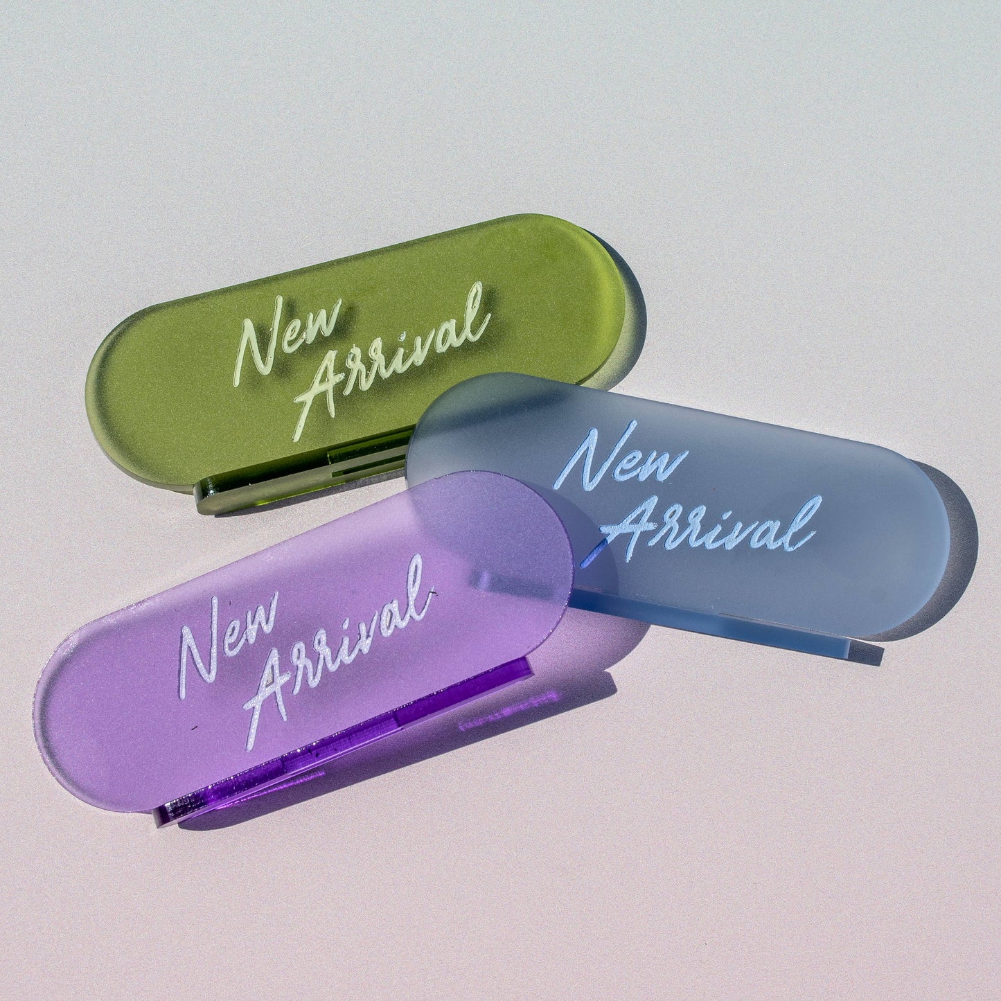 New Arrival shelf talker -  Retail Display Sign Translucent