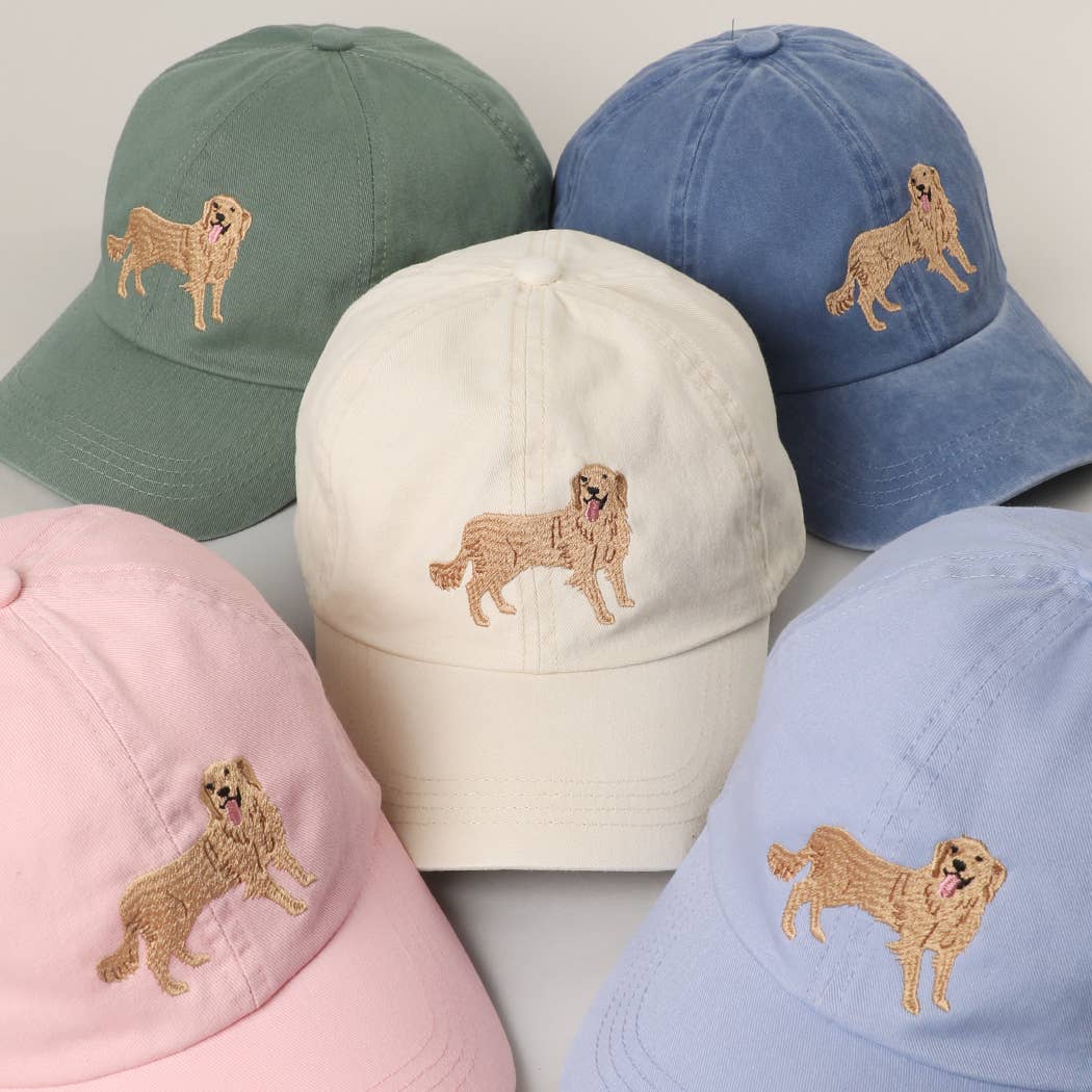 GOLDEN RETRIEVER Embroidery Cotton Baseball Cap