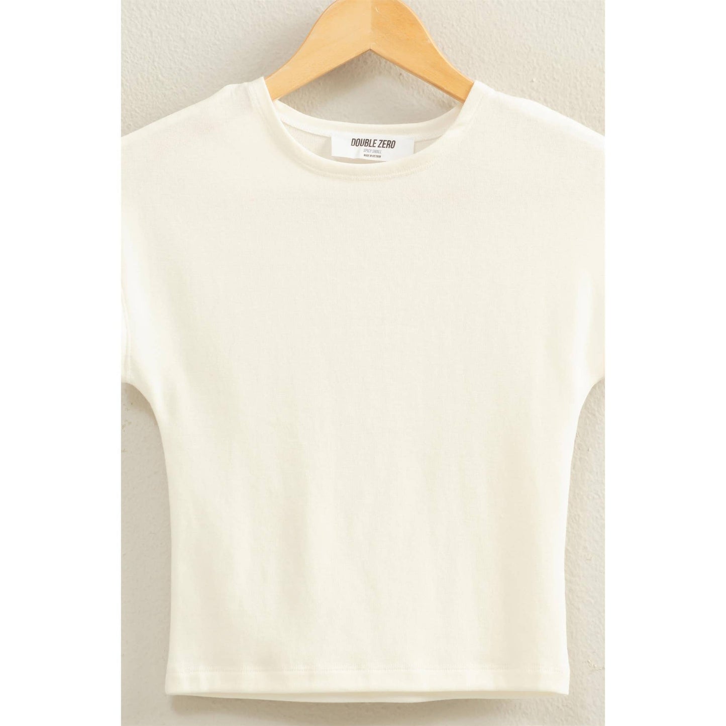 Fitted Cropped Cap Sleeve Top