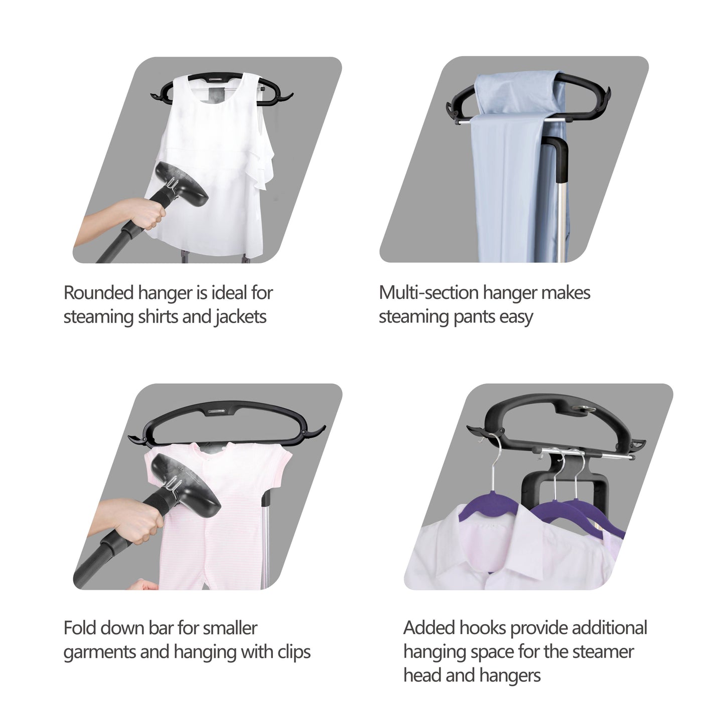 Heavy-Duty Dual Bar Garment Steamer w/ Bonus 3pc Descaler