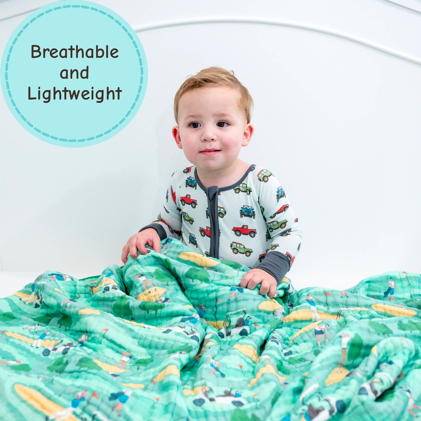 Muslin Quilt Baby & Kids Blanket Par-Tee Time Golf