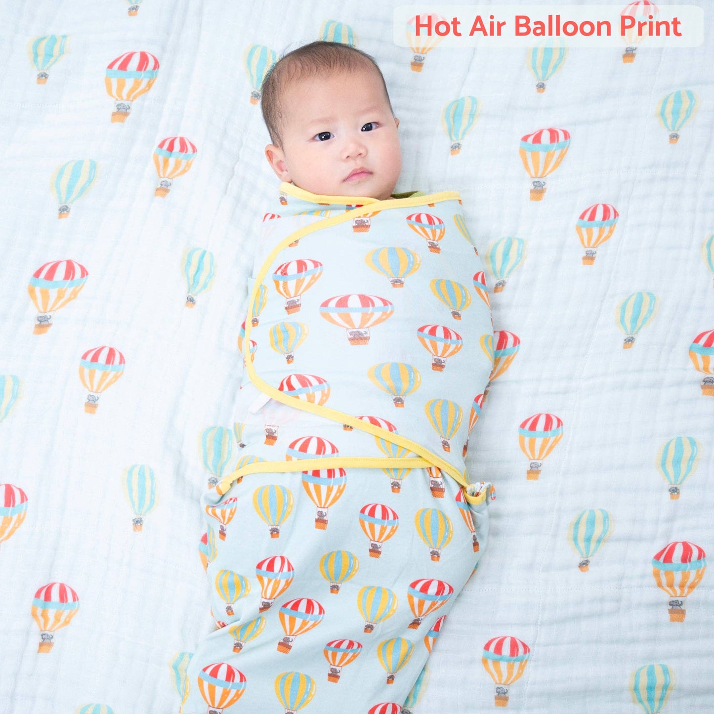 Cotton Velcro Newborn Swaddle Sack The Sky Is The Limit