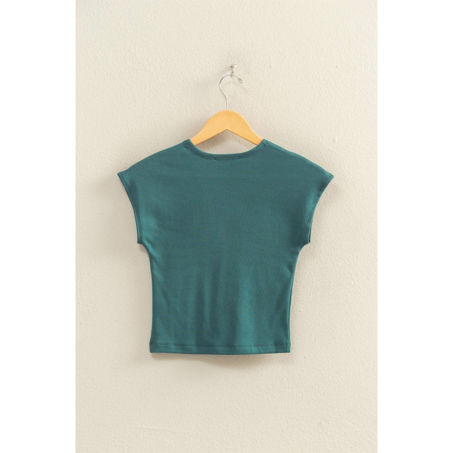Fitted Cropped Cap Sleeve Top