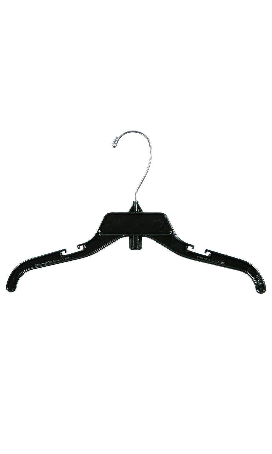 12" Black Break-Resistant Children's Dress Hangers