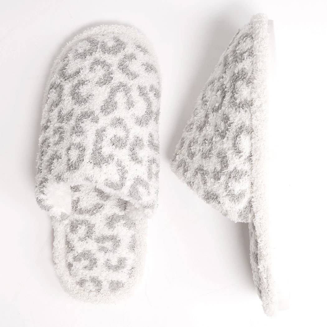 Winter Luxury Soft Leopard Pattern Slipper