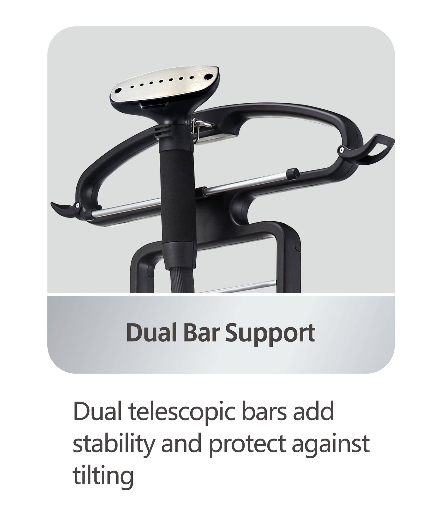 Heavy-Duty Dual Bar Garment Steamer w/ Bonus 3pc Descaler