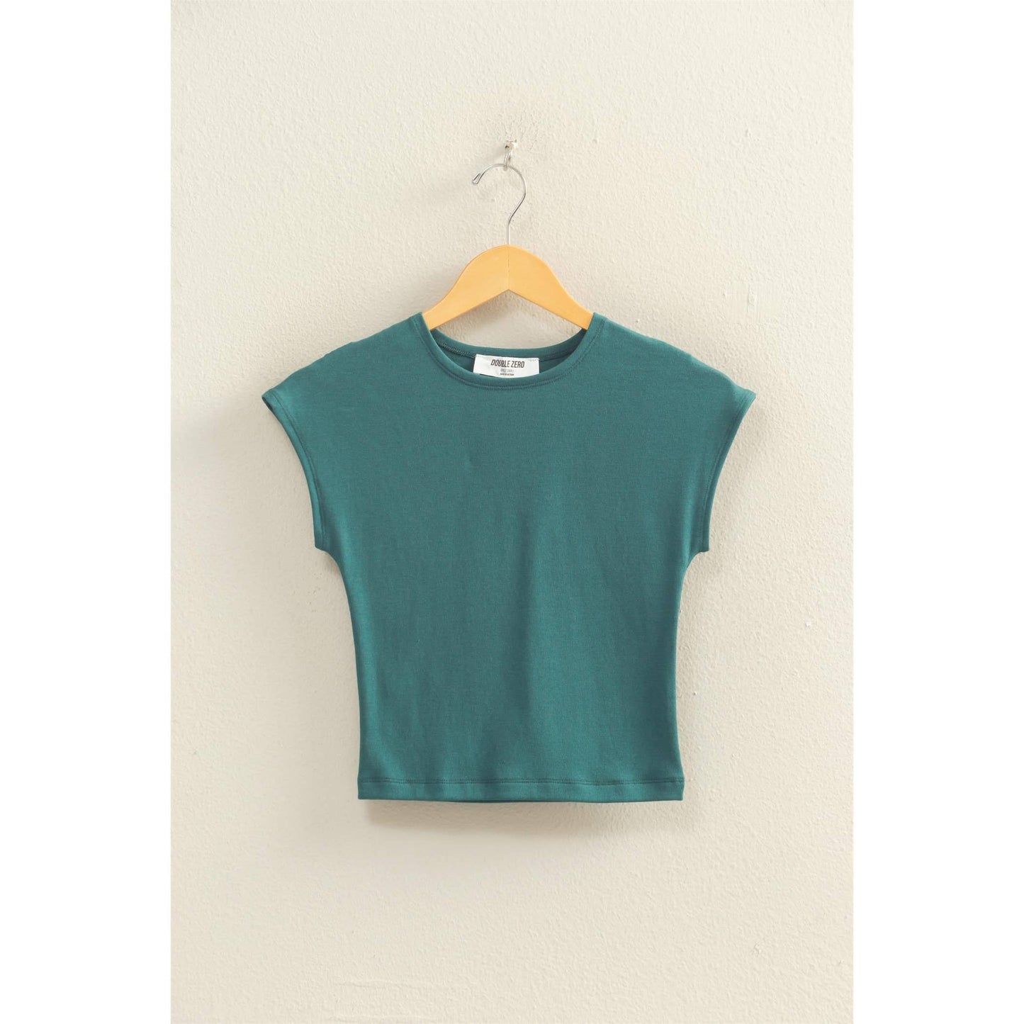 Fitted Cropped Cap Sleeve Top