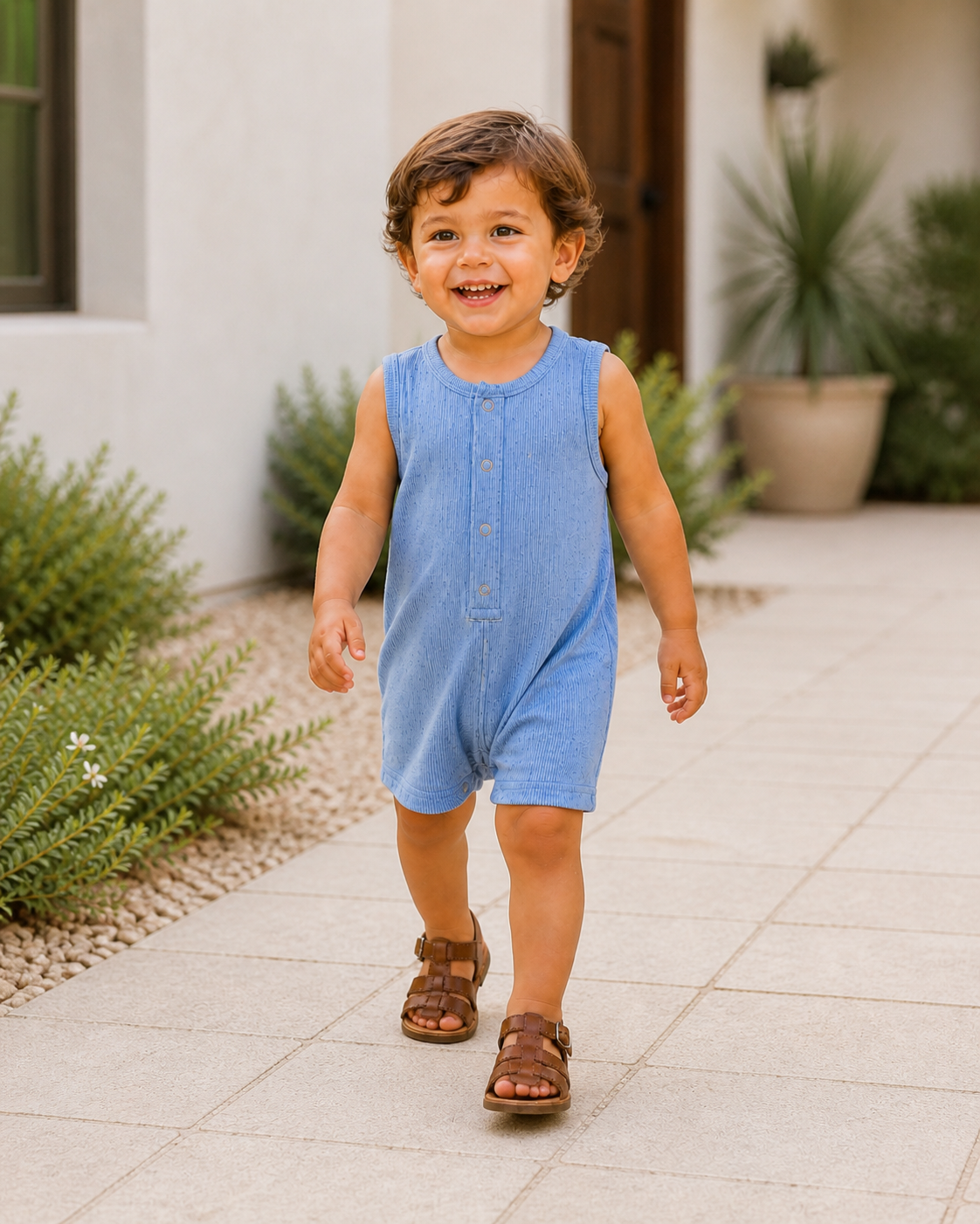 Blue Speckle / Ribbed Shortie