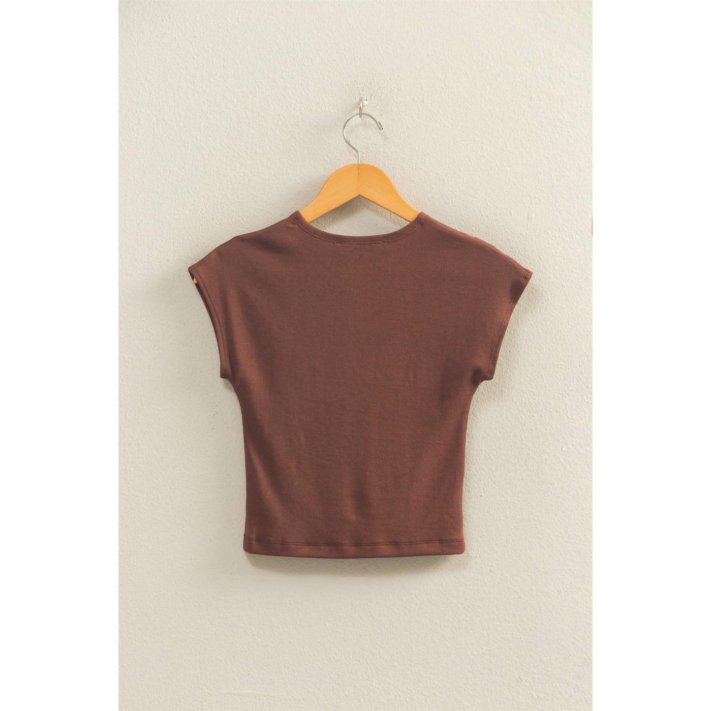 Fitted Cropped Cap Sleeve Top