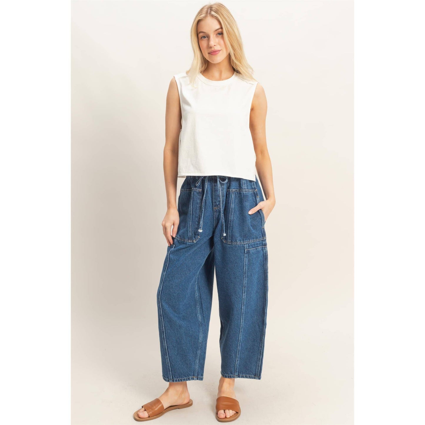 Wide Pants With Oversize Pockets