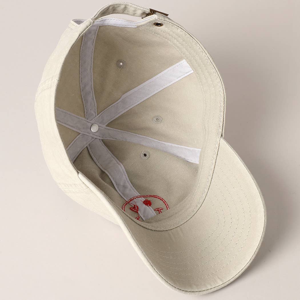 Valentine's Day Heart Happy Face Embroidered Cap