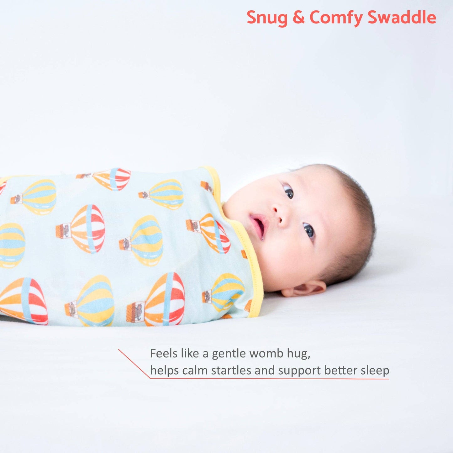 Cotton Velcro Newborn Swaddle Sack The Sky Is The Limit