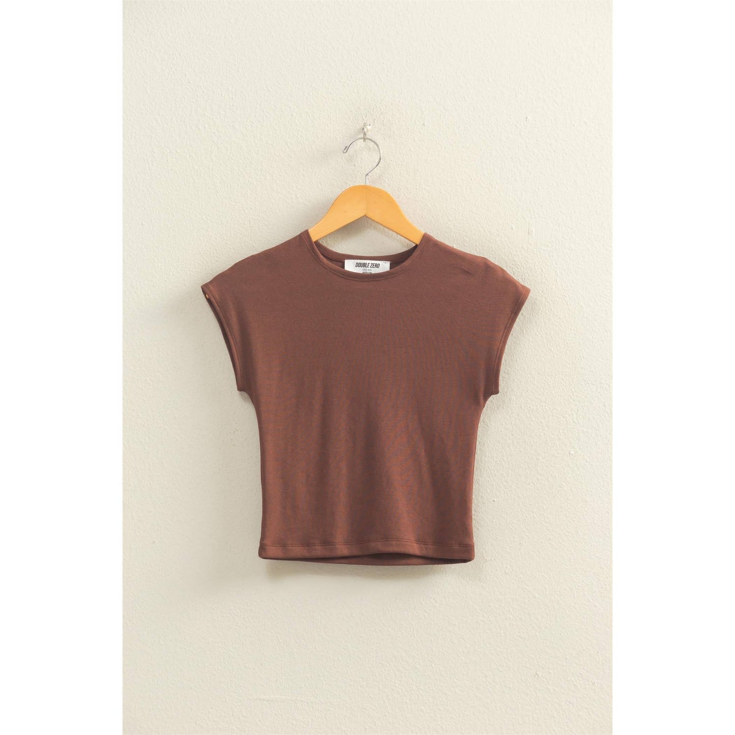 Fitted Cropped Cap Sleeve Top