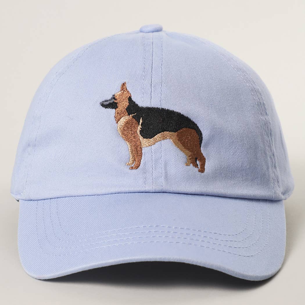 German Shepherd Embroidery Cotton Baseball Cap