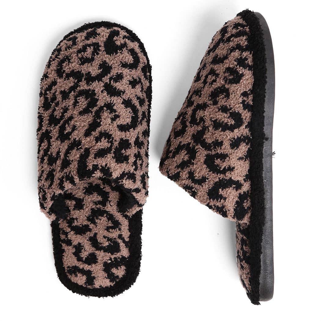 Winter Luxury Soft Leopard Pattern Slipper