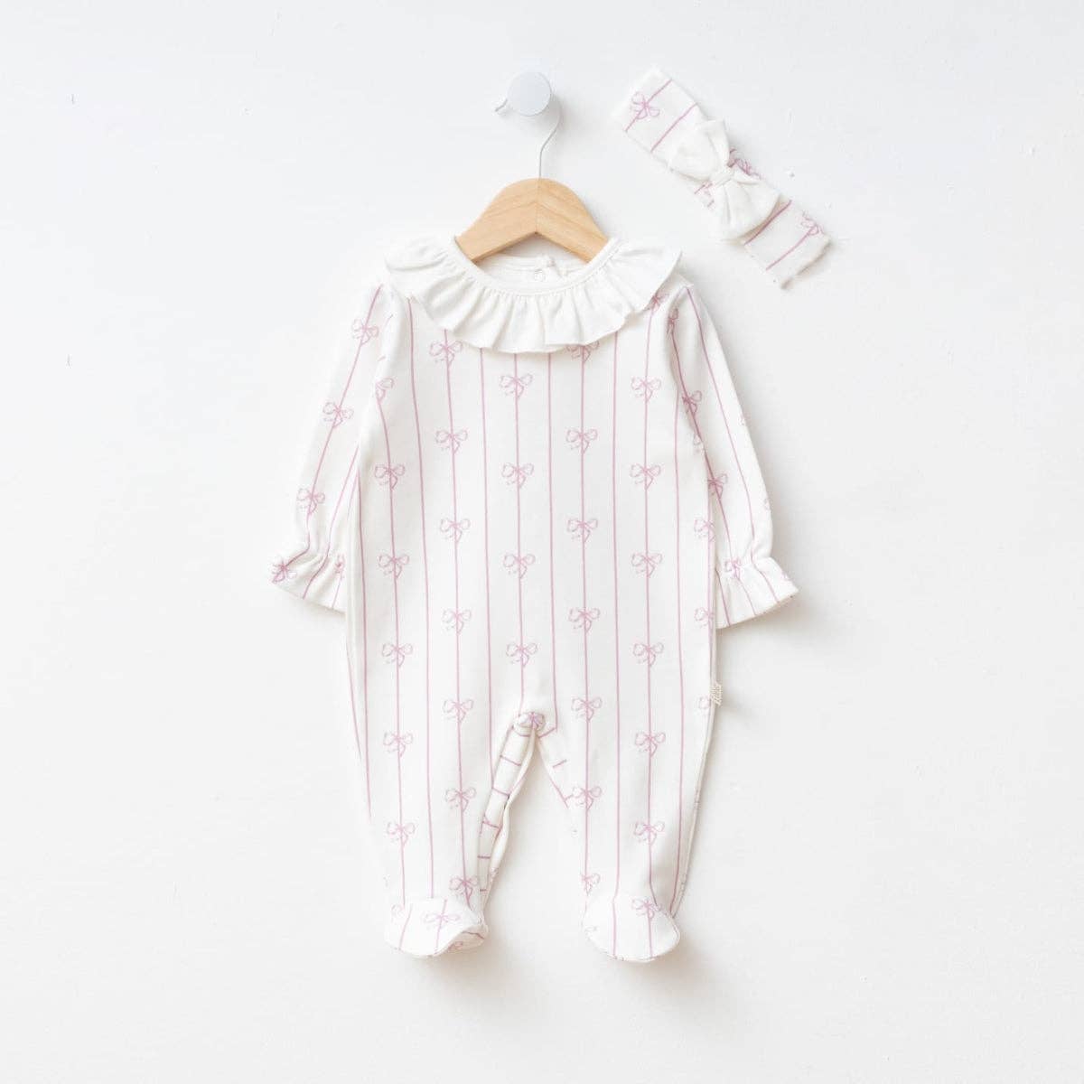 Lilac Bow Romper Set