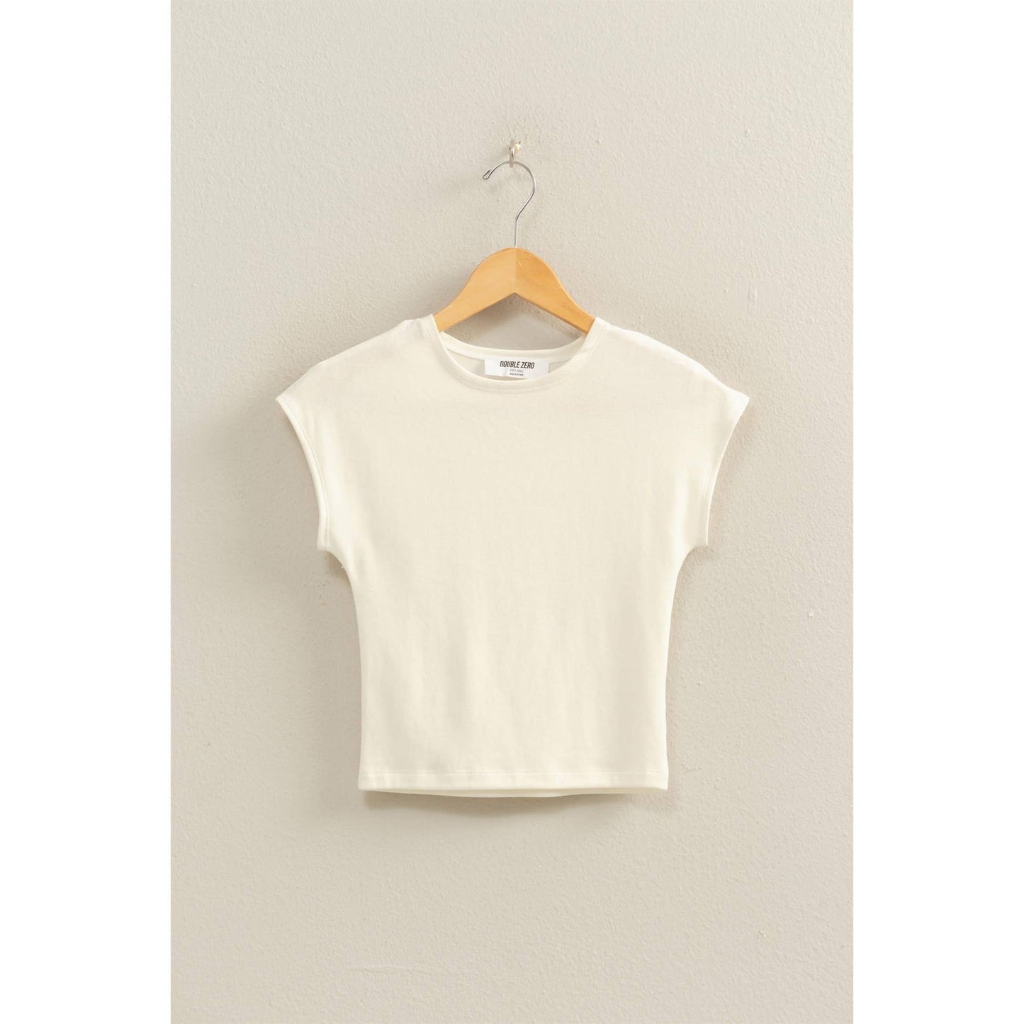 Fitted Cropped Cap Sleeve Top