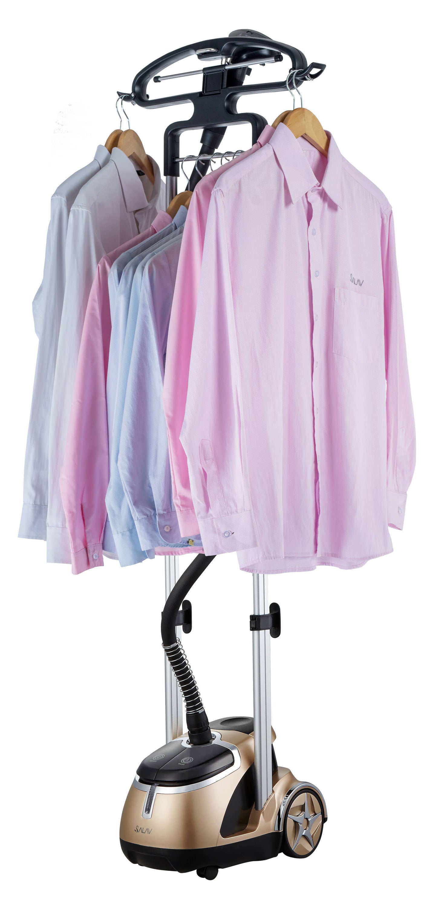 Heavy-Duty Dual Bar Garment Steamer w/ Bonus 3pc Descaler