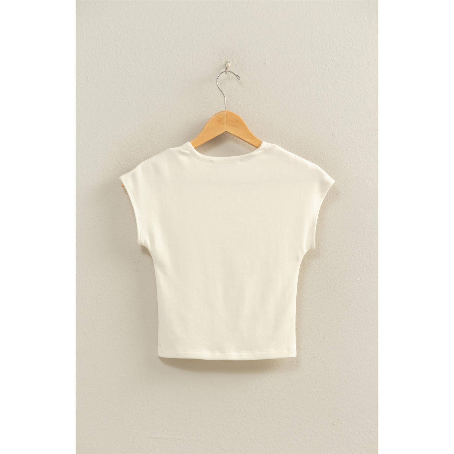 Fitted Cropped Cap Sleeve Top
