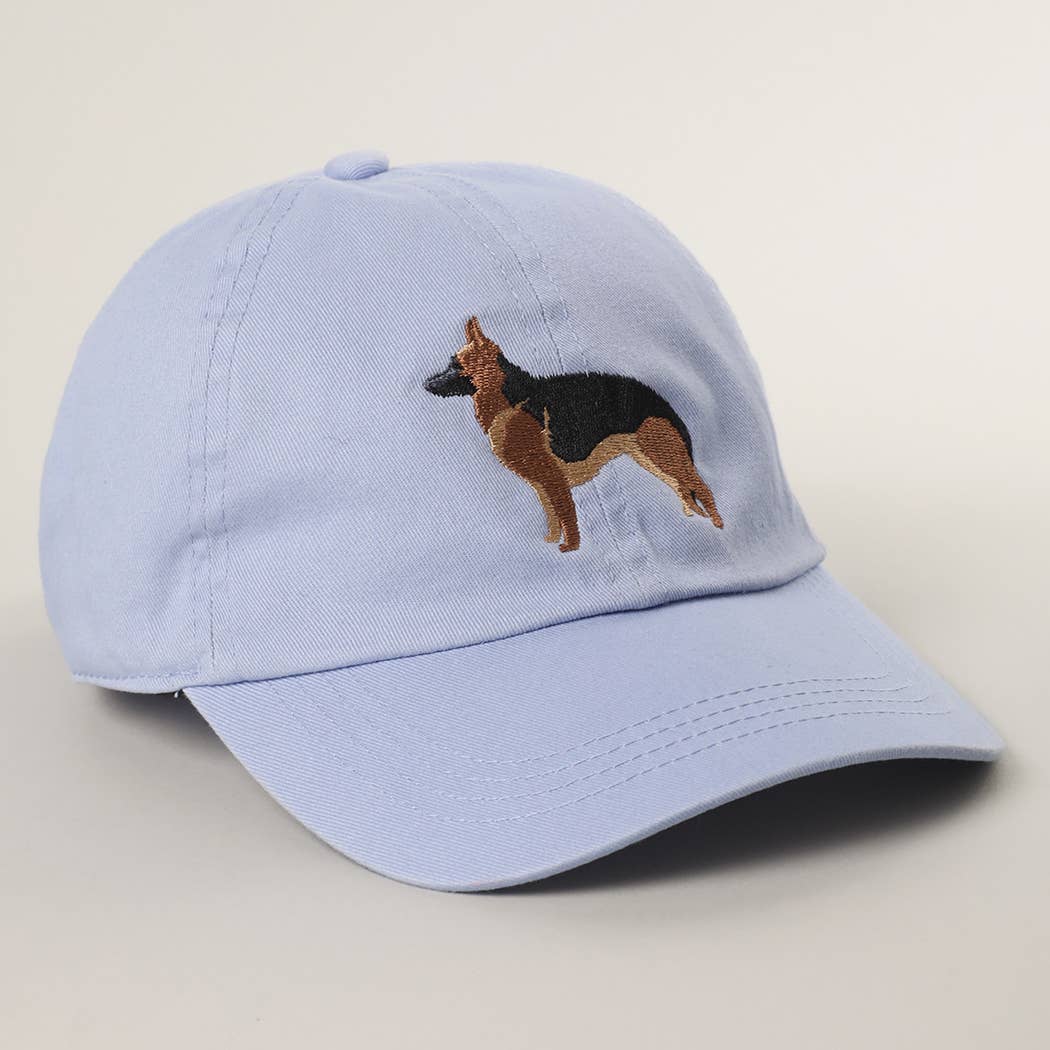 German Shepherd Embroidery Cotton Baseball Cap