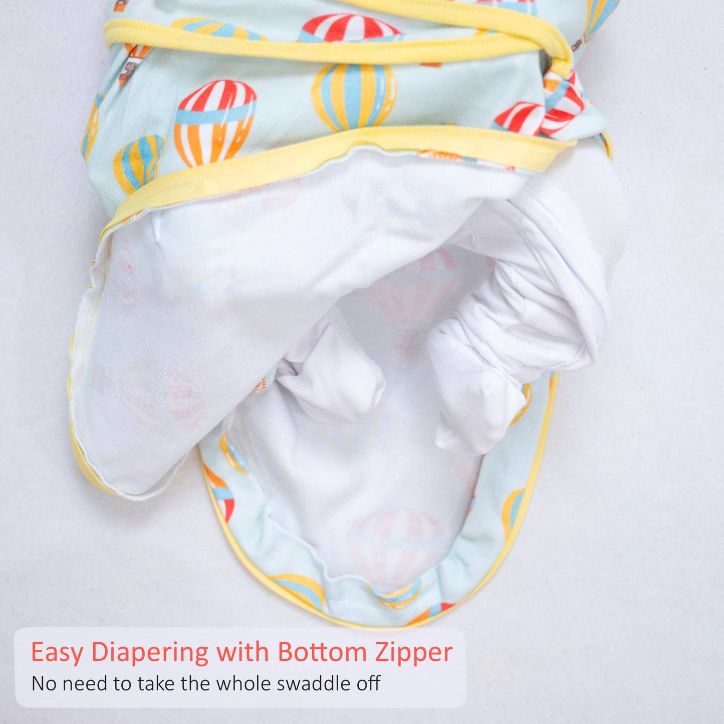 Cotton Velcro Newborn Swaddle Sack The Sky Is The Limit