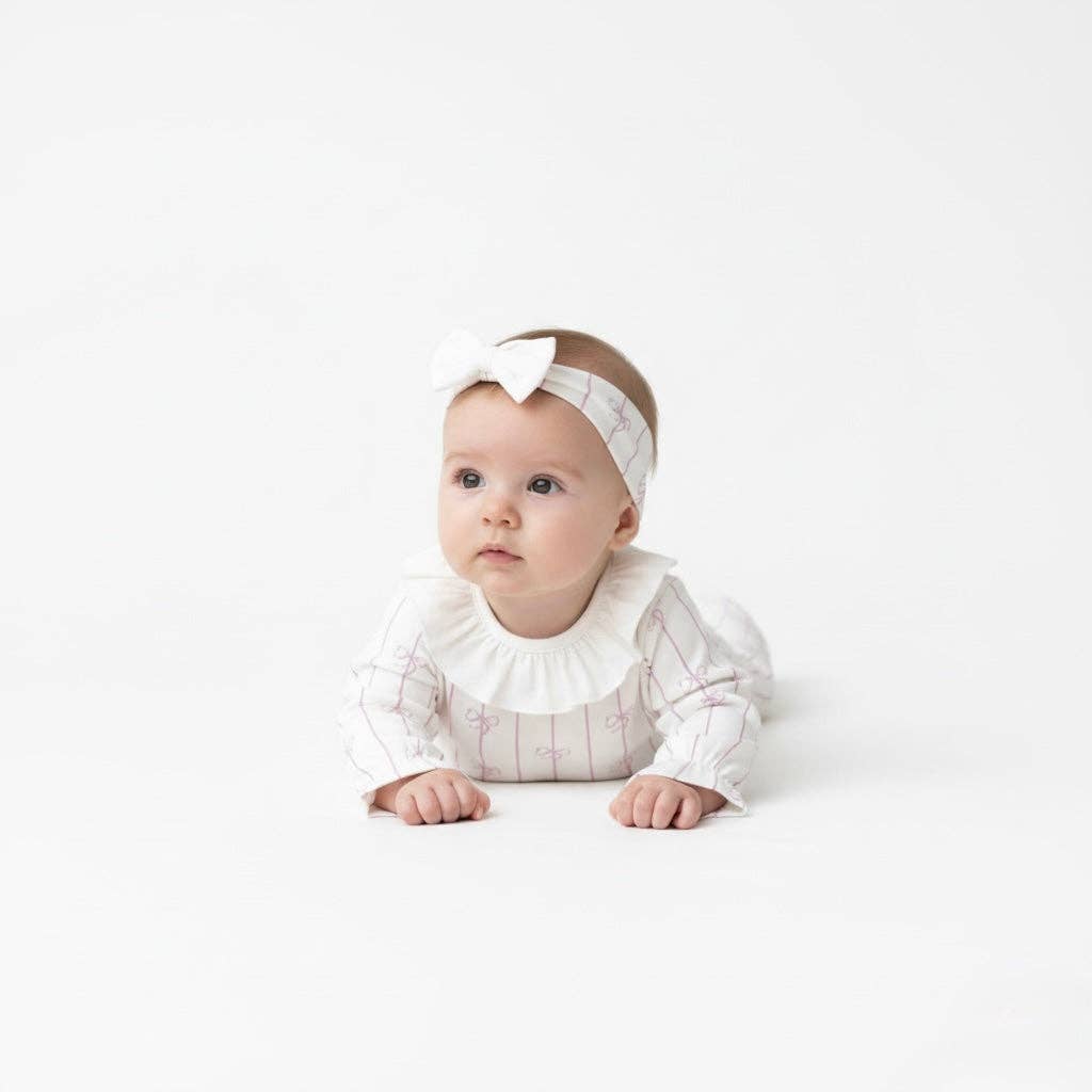 Lilac Bow Romper Set