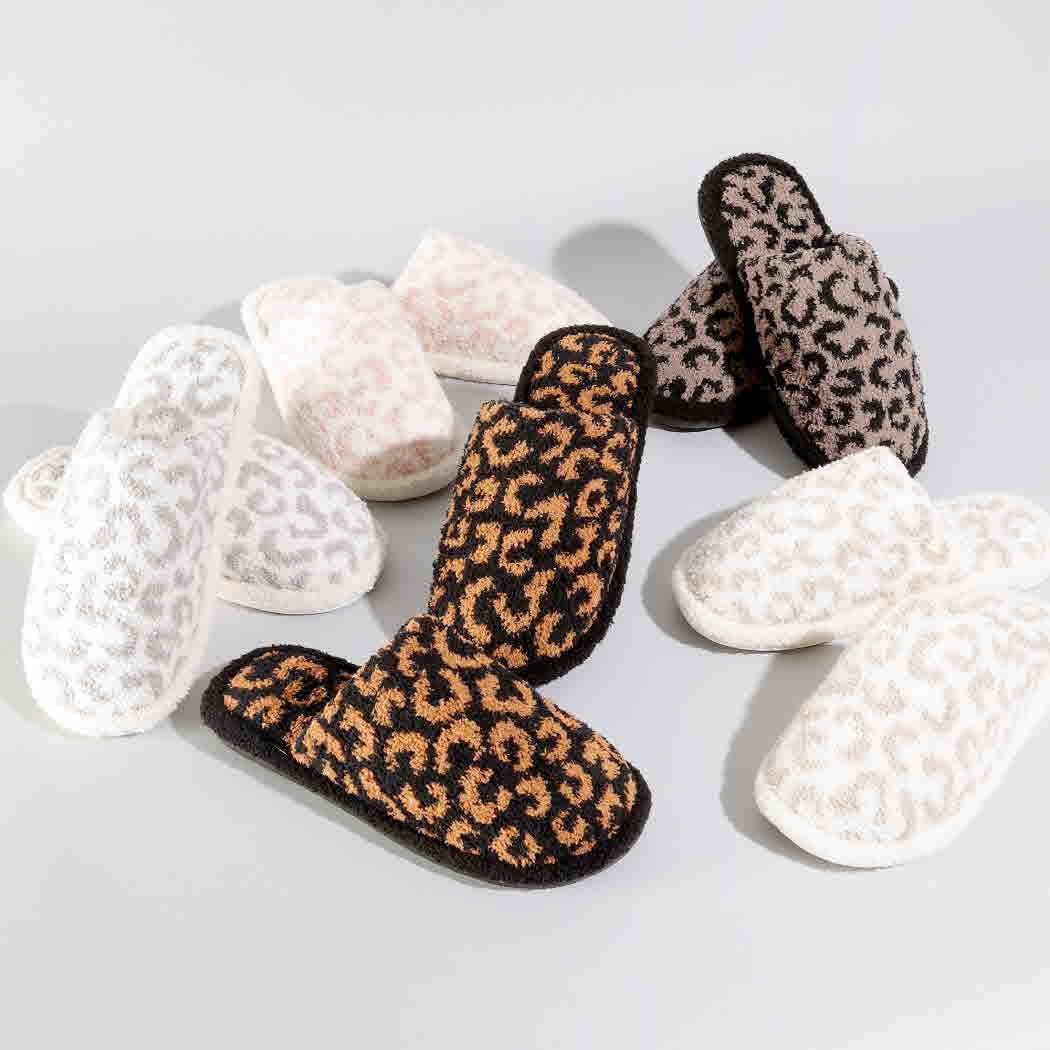 Winter Luxury Soft Leopard Pattern Slipper
